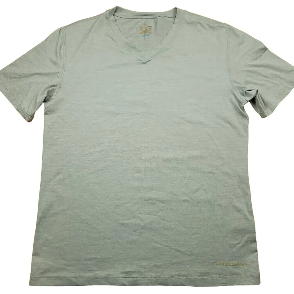 Tommie Copper Mens 2XL Shirt Cool Copper Compression Gray Train Running‎ Workout